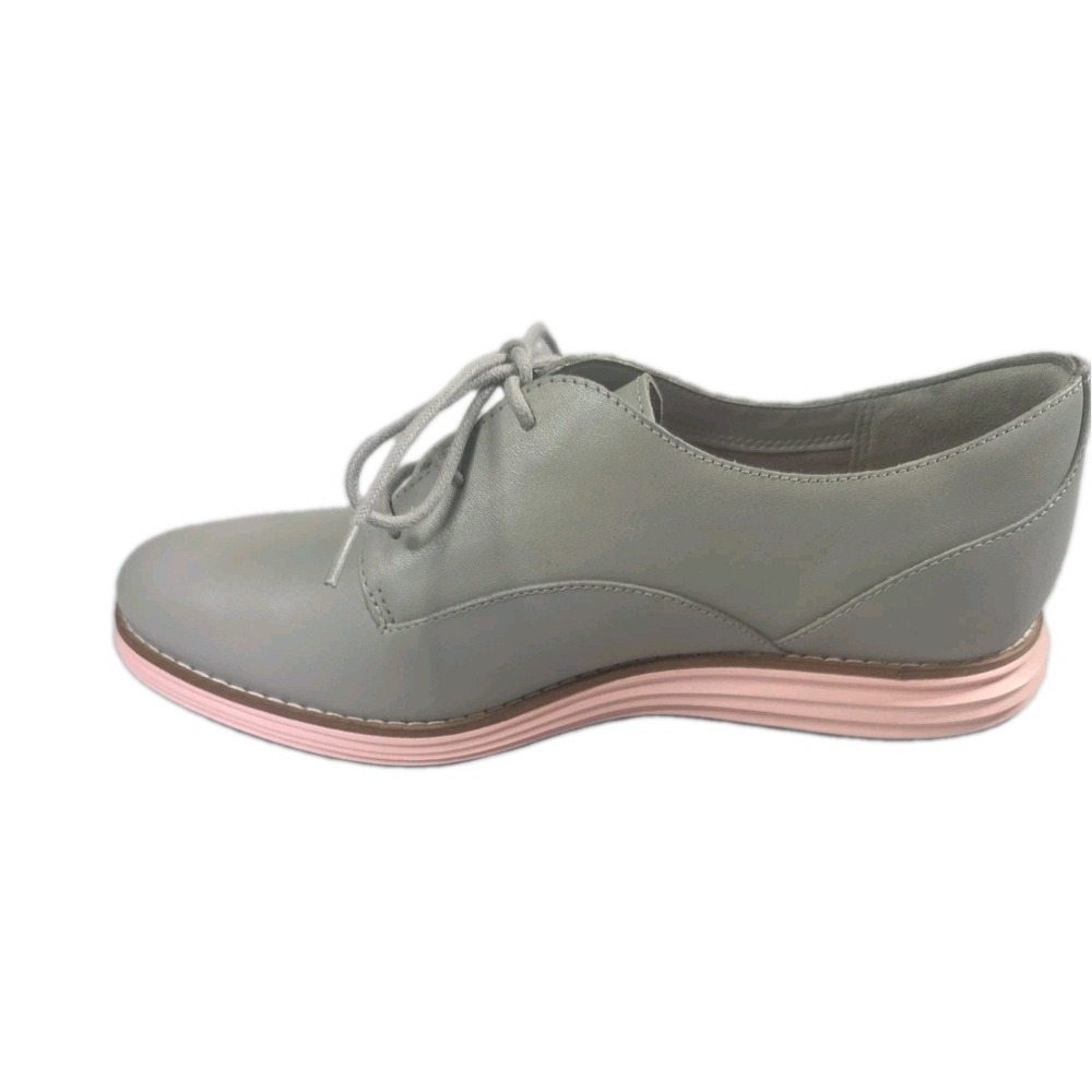 Cole Haan NWOB Original Grand Gray/Pink Leather Oxford 2019 Women's 6.5B W17145 - Picture 11 of 15